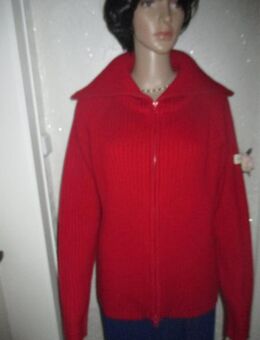 NEU * Zweiwege * Zipper * Reißverschluss * Grob * Ripp- Strickjacke * Cardigan "UPTODATE" Gr. 42- 44, 46/ M- L * tomaten- rot * - Riedlingen