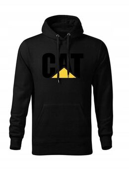 CAT Herren Kapuzenpullover - Schwarzer Baumwollpullover - Wuppertal
