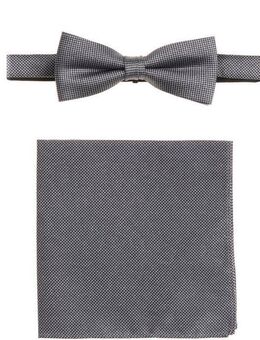 MONTI Fliege (2er Set) (Set, 2-tlg) Reine Seide, Fliege mit passendem Einstecktuch