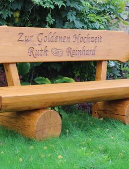 Weihnachtsgeschenk. Gartenbank mit Gravur. Rentners Geschenk. - Steyerberg