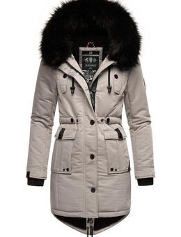 Navahoo Wintermantel Luluna Prc edler Parka mit großer Kunstfellkapuze