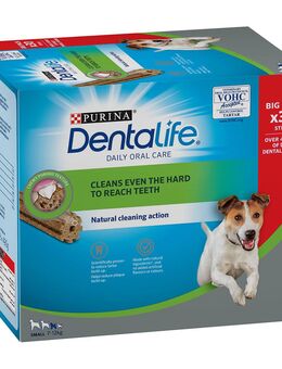 PURINA Dentalife Tägliche Zahnpflege-Snacks für kleine Hunde (7-12 kg) - 30 Sticks (10 x 49 g)