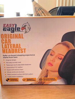 Easy Eagle Auto-Seitenkopfstütze – Leder – für erholsames Schlafen – Neu - Brakel Zentrum