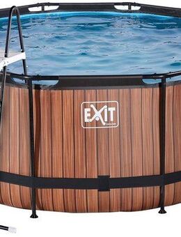 EXIT Framepool inkl. Sicherheitsleiter (Set, 4-tlg), ØxH: 360x122 cm, mit Kartuschenfilter-Pumpe & Filterkartusche