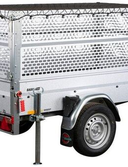 STEMA PKW-Anhänger BASIC Plus 750, max. 558 kg, Set, Tieflader, ungebremst mit Gitteraufsatz
