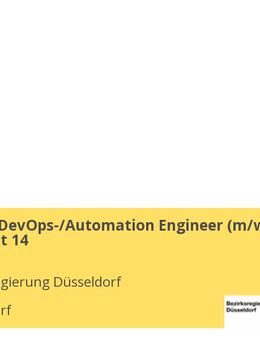 Eine/Einen DevOps-/Automation Engineer (m/w/d) im Dezernat 14 - Düsseldorf