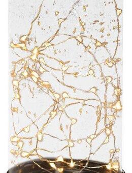 KONSTSMIDE LED Dekolicht Weihnachtsdeko, LED fest integriert, LED Dekoglaskuppel mit silberfb. Draht, 50 bernsteinfarbene Dioden