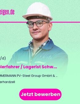 Staplerfahrer / Lagerist (m/w/d) Schwerpunkt: Warenein- und -ausgang - Eberhardzell