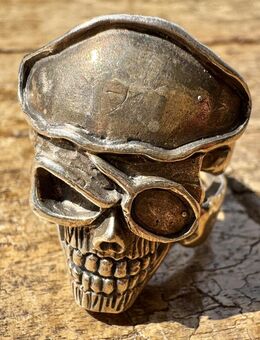 Vintage Piraten Totenkopfring Silber 925 Skull Ring Gr 71 - Köln