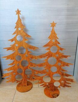 Weihnachtsbaum für Kugeln 3 Größen Metall Dekotanne Edelrost - Kraftisried
