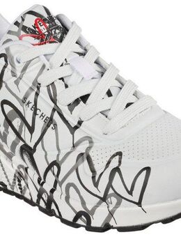 Skechers UNO-SPREAD THE LOVE Wedgesneaker Freizeitschuh, Halbschuh, Schnürschuh mit coolem Graffiti-Print