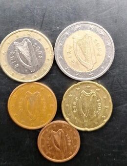 Irland Euro-Satz 5 Münzen Euro auch 0,02 Euro - Essen