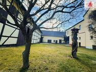 Dreiseitenhof mit Gasthof, Pension, Betreiberwohnungen, Fachwerkscheune & Land in Chemnitz-Einsiedel - Chemnitz