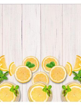 WENKO Herd-Abdeckplatte Multi Modell Zitronen, Glas, Silikon, Spritzschutz, Herdblende, Schneidbrett, für Glaskeramik-Kochfelder