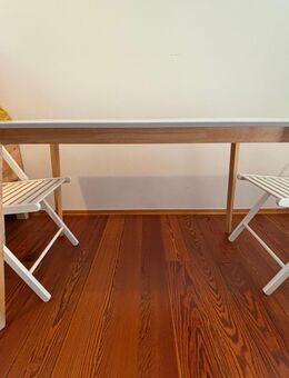 Tisch 120x70x75 cm + 2 Ikea Klappstühle – Esstisch / Schreibtisch Set - München