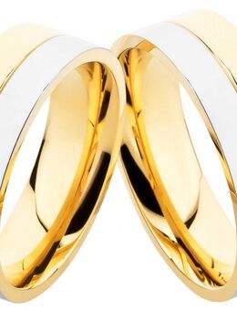 Ringpaar mit goldfarbiger Beschichtung E113 ohne Stein - Aholming