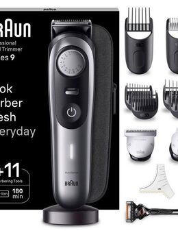 Braun Haarschneider Barttrimmer BT9440, 180 Min. kabellose Laufzeit, Wasserdicht