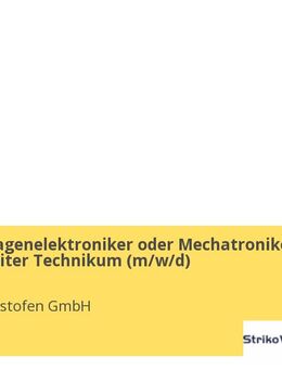 Energieanlagenelektroniker oder Mechatroniker als Mitarbeiter Technikum (m/w/d) - Wiehl