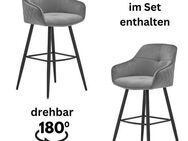 Stolkom Sp.z.o.o. Barhocker Emma (Set, 2 St), Komfortsitzhöhe 73 cm, 180°drehbar Auto Return funktion