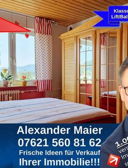 Interessante Chance in Grenzach-Wyhlen: 3-Zi-Wohnung, Lift, Balkon, Einbauküche, super Ausblick! - Grenzach-Wyhlen