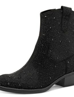 MARCO TOZZI Stiefelette, Blockabsatz, Westernboots mit funkelenden Strasssteinen besetzt