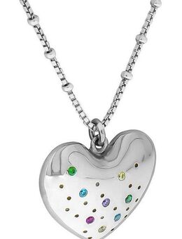 Firetti Kette mit Anhänger Schmuck Geschenk Silber 925 Halsschmuck Halskette Venezianer Herz, mit Zirkonia (synth)