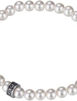Kingka Perlenarmband Schmuck Geschenk Edelstahl Armschmuck Armkette Rondell, OSB-2674SWPEA, mit Muschelperle