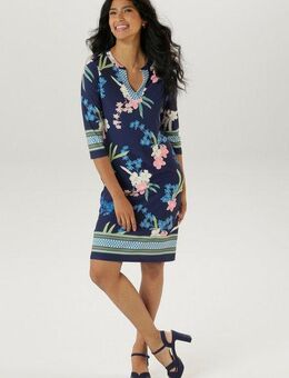 Aniston SELECTED Jerseykleid mit modisch gemusterter Zickzack Bordüre