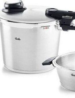Fissler Schnellkochtopf Vitavit® premium Edelstahl Schnellkochtopf-Set 4-teilig, Edelstahl 18/10 (4-tlg), Verriegelungsanzeige, Einstellbares Abdampfen, Einstellbare Kochstufen