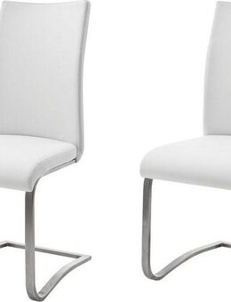 MCA furniture Freischwinger Arco (Set, 2 St), Stuhl mit Echtlederbezug, belastbar bis 130 Kg