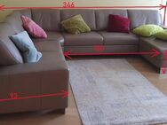 Echtleder-Couch mit Bettfunktion - Dinkelscherben