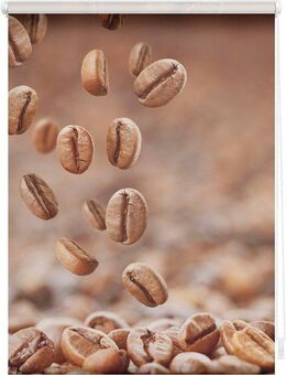 Seitenzugrollo Rollo Klemmfix, ohne Bohren, blickdicht, Kaffee - Braun, LICHTBLICK ORIGINAL, blickdicht, freihängend, Klemmfix