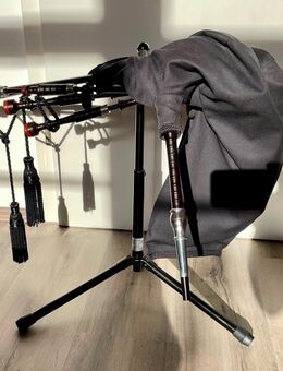 McCallum Folk Pipes Blackwood - 3 Bordune Dudelsack m. Ständer & Koffer / Smallpipes Schottland - Herne