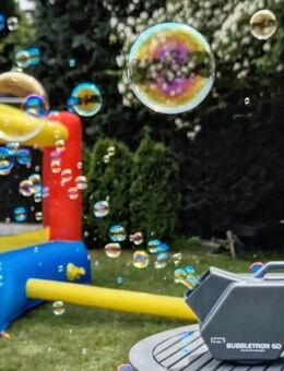Akku- Seifenblasenmaschine mieten, Fernbedienung, für Kindergeburtstag, Hochzeit - Deutsch Evern