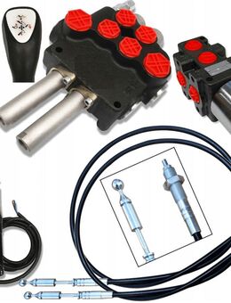 Premium Hydraulikventil Hydraulikverteiler 3 SEK 80L SET Joystick Bowdenzug Frontlader - Wuppertal