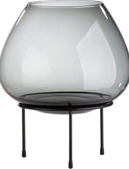 GILDE Bodenwindlicht Vitu, Weihnachtsdeko (1 St), aus Glas mit dreibeinigem Metallständer