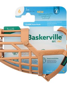 Baskerville Klassik Maulkorb, beige - Größe 6