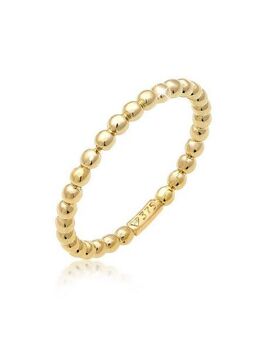 Elli Premium Fingerring Ring Dots Kugel Design 375 Gelbgold