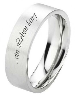 Herrenring Edelstahl HE121 mit Außengravur - Aholming