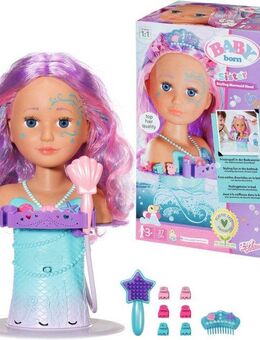Baby Born Frisier- & Schminkkopf Sister Styling Head Meerjungfrau, mit elektronischer Brause