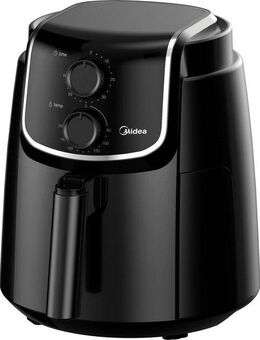 Midea Heißluftfritteuse MF-TN35D2, 3,5 L, Temperaturbereich 30 bis 200°C, 1500 W, antihaftbeschichteter, herausnehmbarer Korb mit Edelstahlgehäuse