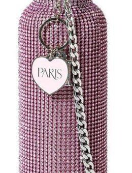 Paris Hilton Trinkflasche Paris Hilton, Luxus Trinkgefäß mit über 5000 Strasssteinen, Wasserflasche in Diamant-Optik, Luxusgetränkebehälter, aus Edelstahl