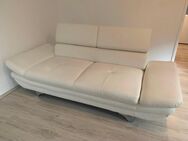Feinste gebrauchte weiße Echtleder Sofa zu verkaufen - Mühlheim (Main)