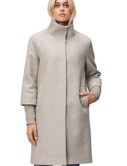 Zero Wintermantel zero Damen Mantel Wolloptik mit Stehkragen