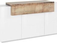 INOSIGN Sideboard Coro, Kommode, Schrank, Kredenz, grifflos mit Einlegeböden, mit 1 klappe, 3 Türen, Doppeltiefe B/T/H 160x45x85,6cm