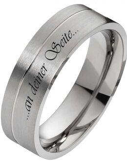 Herrenring Titanring HT086 mit individuell Außengravur - Aholming