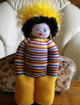 Strick/Häkel-Puppe,handgemacht,Einzelstück,ca. 36 cm - Linnich