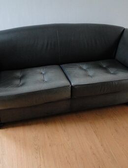 COR Zelda Sofa Zweisitzer 191 cm Leder schwarz Keder blau - Coesfeld