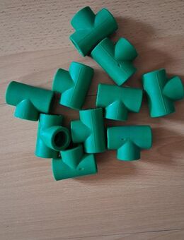 10 x T-Stück 20mm für Kunststoffrohr PPR Schweiß Rohr Grün - Meerbusch