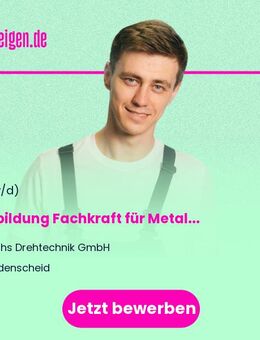 Ausbildung Fachkraft für Metalltechnik (m/w/d) - Lüdenscheid